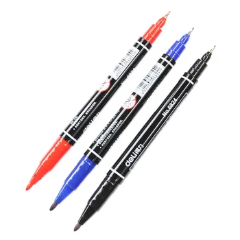 

3pcs/Set Double Oily Marker 0.5 / 1 Mm Quick-Drying Permanent Marker Double Head Hook Line Pen Student Drawing Stationery