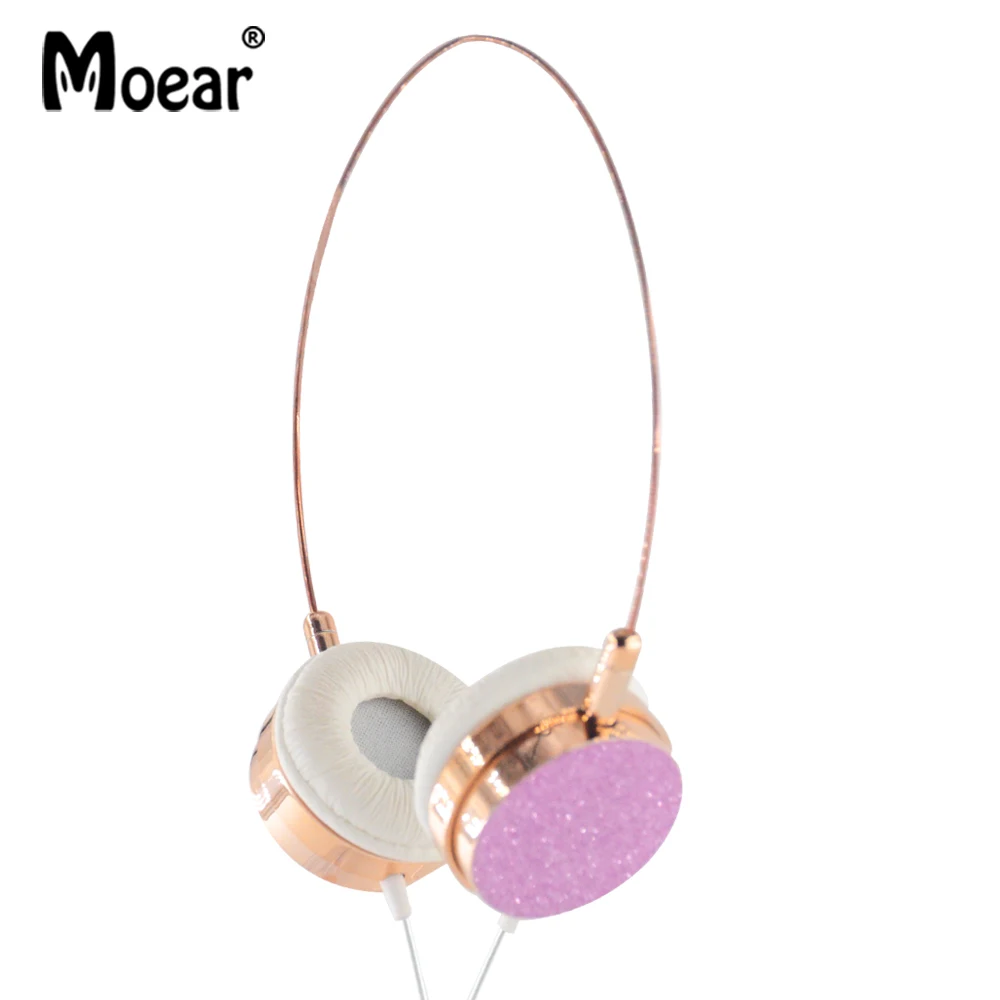 

Girls Lovely Glitter Headphones Wired 3.5mm Earphones For MP3 Players PC