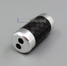 LN005421 Aluminium Alloy Carbon Super Light Headphone Earphone Cable Splitter Adapter Plug For DIY Custom
