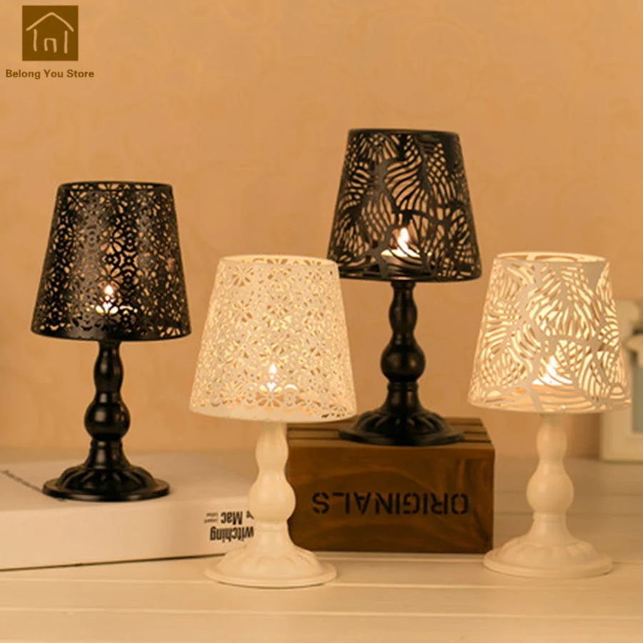 

Creative Candlestick Wedding Decoration Retro Candle Holder Table Vintage Lantern Lamp Decorative Candelabros Home Decor WKL026