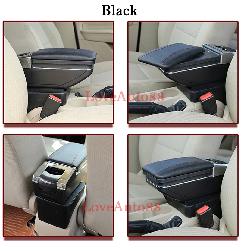 car-styling For Hyundai Solaris Verna 2010- armrest box central Store content box cup holder ashtray interior accessories