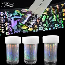 Bittb голографическая переводная бумага для ногтей, Переливающаяся бумага для дизайна ногтей, УФ-гелевые обертывания, сделай сам, для украшения маникюра 4*100 см