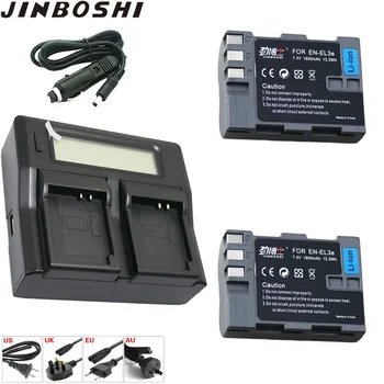 

2pc EN-EL3e EN EL3e EL3a ENEL3e Rechargeable Battery + LCD Dual Fast Charger For Nikon D70 D70S D80 D90 D100 D200 D300 D300S D7