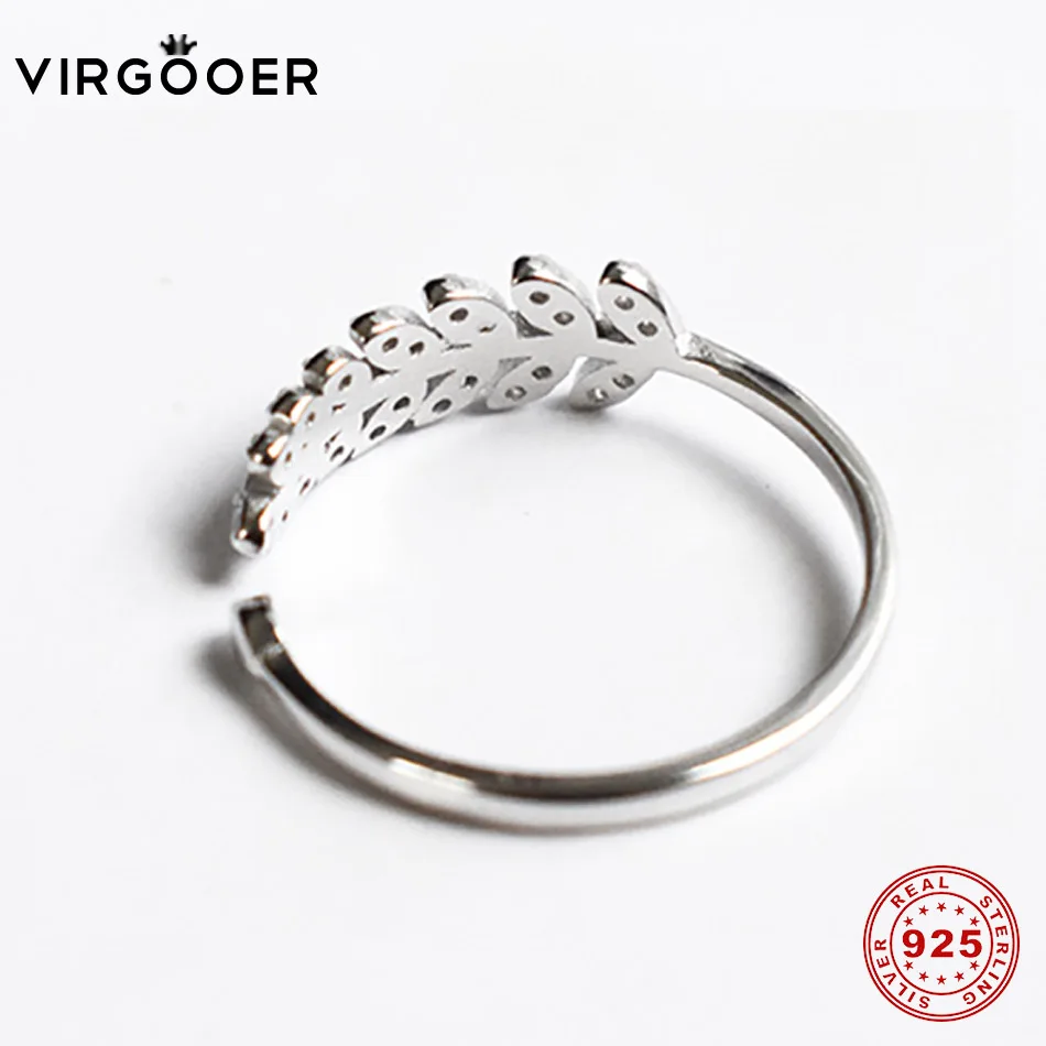 Virgooer 925 серебро Открытое кольцо женские ювелирные изделия мода открытый дизайн в