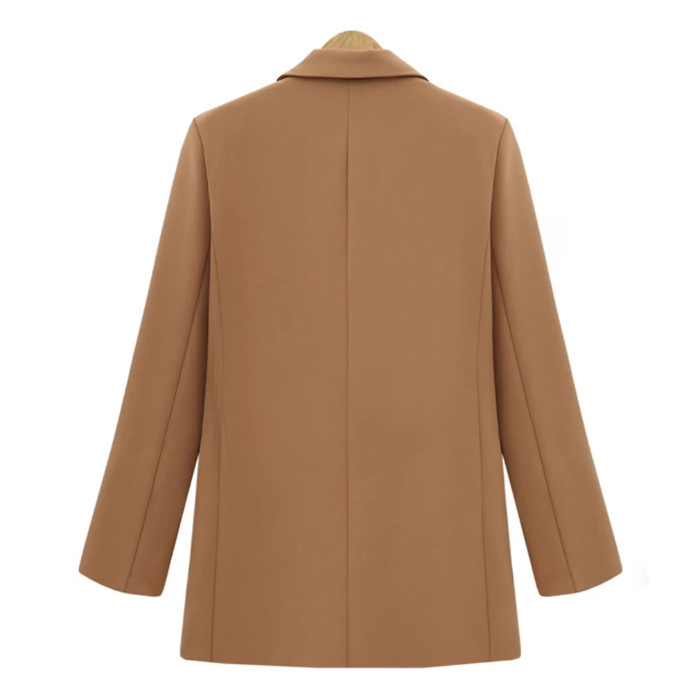 Autumn Winter Womens Blazer Casual Long Sleeve Women Blazers and Jackets Double Breasted Jackets Elegant Blazer Outerwear Black