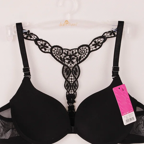  Sexy Women Front Closure Lace Racer Back Racerback Push Up Bra Smooth Bra 32-36B