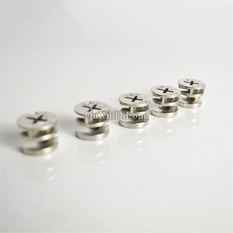 100Pieces Diameter 15mm Furniture Cam Lock Screws Fittings Eccentric