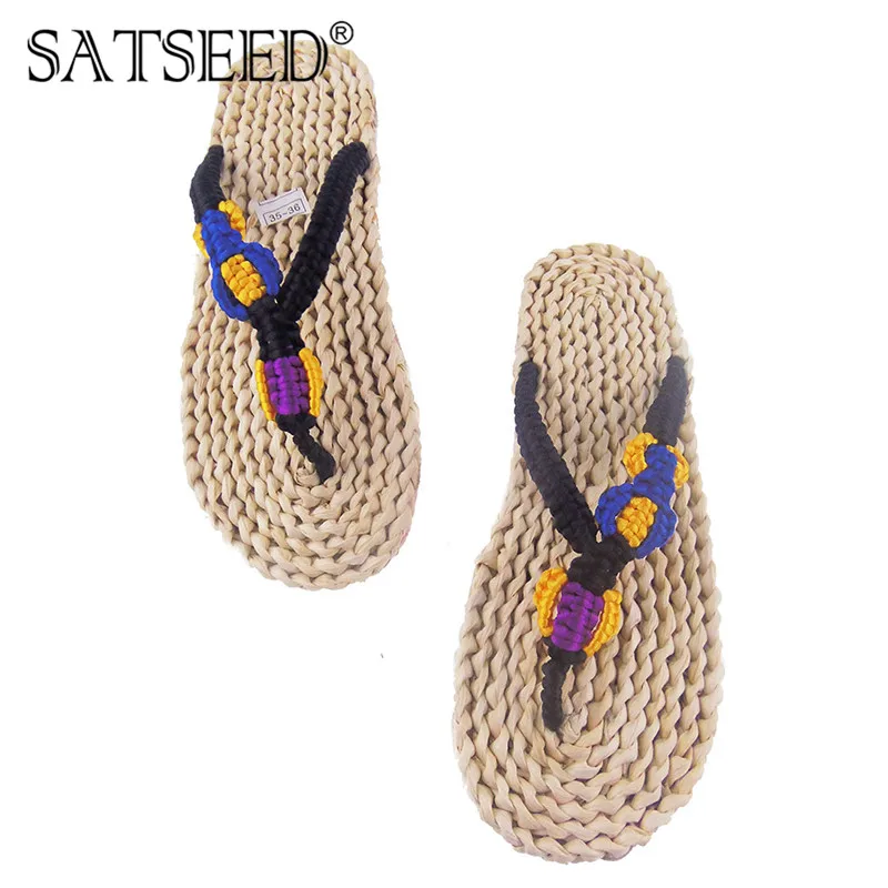 rattan flip flops