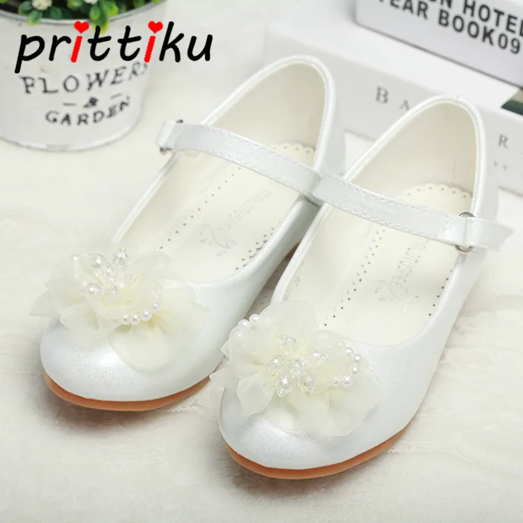 2018 Toddler Girl Pearl Beaded Pumps Little Kids White Pink Low Heeled Mary Jane Flats Big Children Dance Princess Dress Shoes 2018 Toddler Girl Pearl Beaded Pumps Little Kids White Pink Low Heeled Mary Jane Flats Big Children Dance Princess Dress Shoes