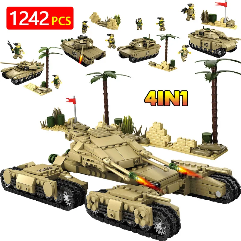 

Hot Technic Blocks Set Compatible LegoINGLY Military Tank Modern War Weapon Action Figures Toys Eductional Toys For Kids