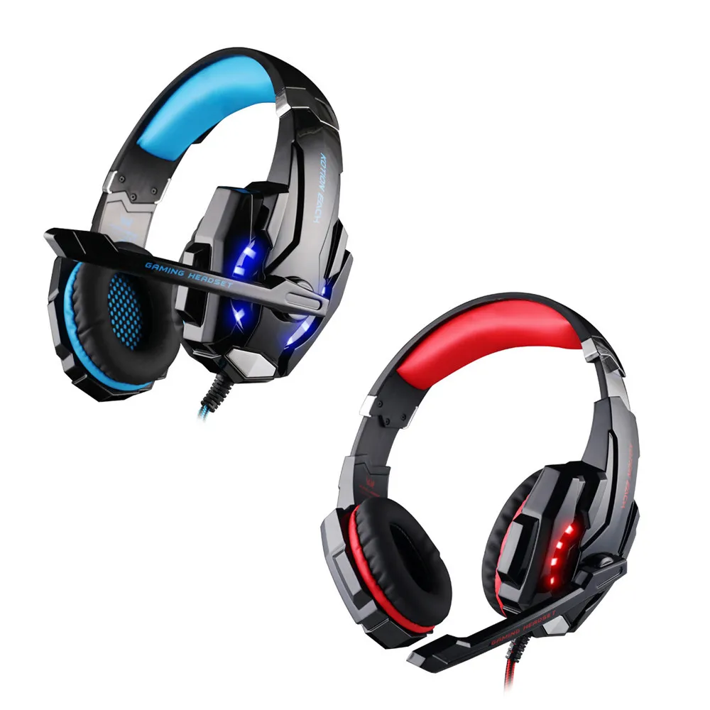 

G9000 Gaming Headsets Big Headphones with Light Mic Stereo Earphones Deep Bass for PC Computer Gamer Laptop PS4 New X-BOX 28