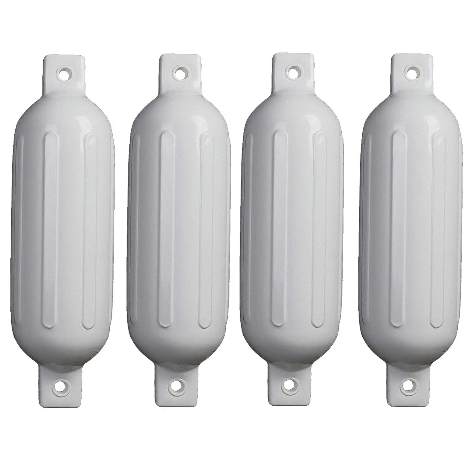 4PCS Ribbed Boat Fender Vinyl Inflatable Bumper Marine Dock Shield