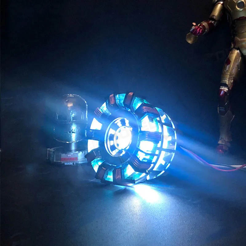 

New Iron Man Arc Reactor Avengers Action Figure Remote Light Arc MK2 Iron Man DIY Parts Model Assembled Toys Chest Lamp Toys