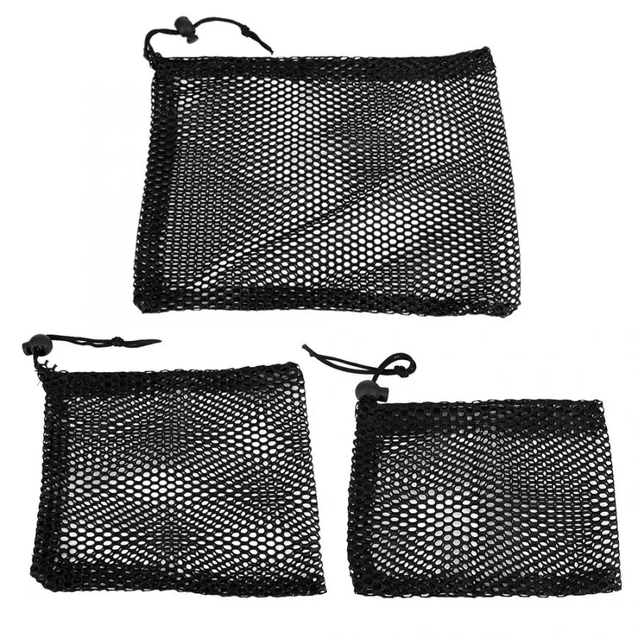 Multifunction Durable Golf Ball Bag Nylon Mesh Drawstring Pouch Golf