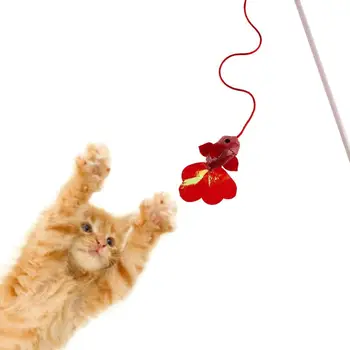 

Pet Toy For Cheap Cat Toys interactive With Bells Elastic Rod Has a Funny Cat Mouse Pumpkin Feather Chick Fish Mascotas Juguete