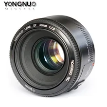 Объектив YONGNUO YN50mm f1.8 YN EF 50 мм f/1,8 AF объектив YN50 апертура Автофокус для Canon EOS 60D 70D 5D2 5D3 600d Canon DSLR камеры