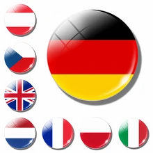 Европейский магнит для холодильника с флагом, Германия, французская Ирландия, Бельгия, Испания, Британия, стеклянные магнитные наклейки на холодильник, Декор