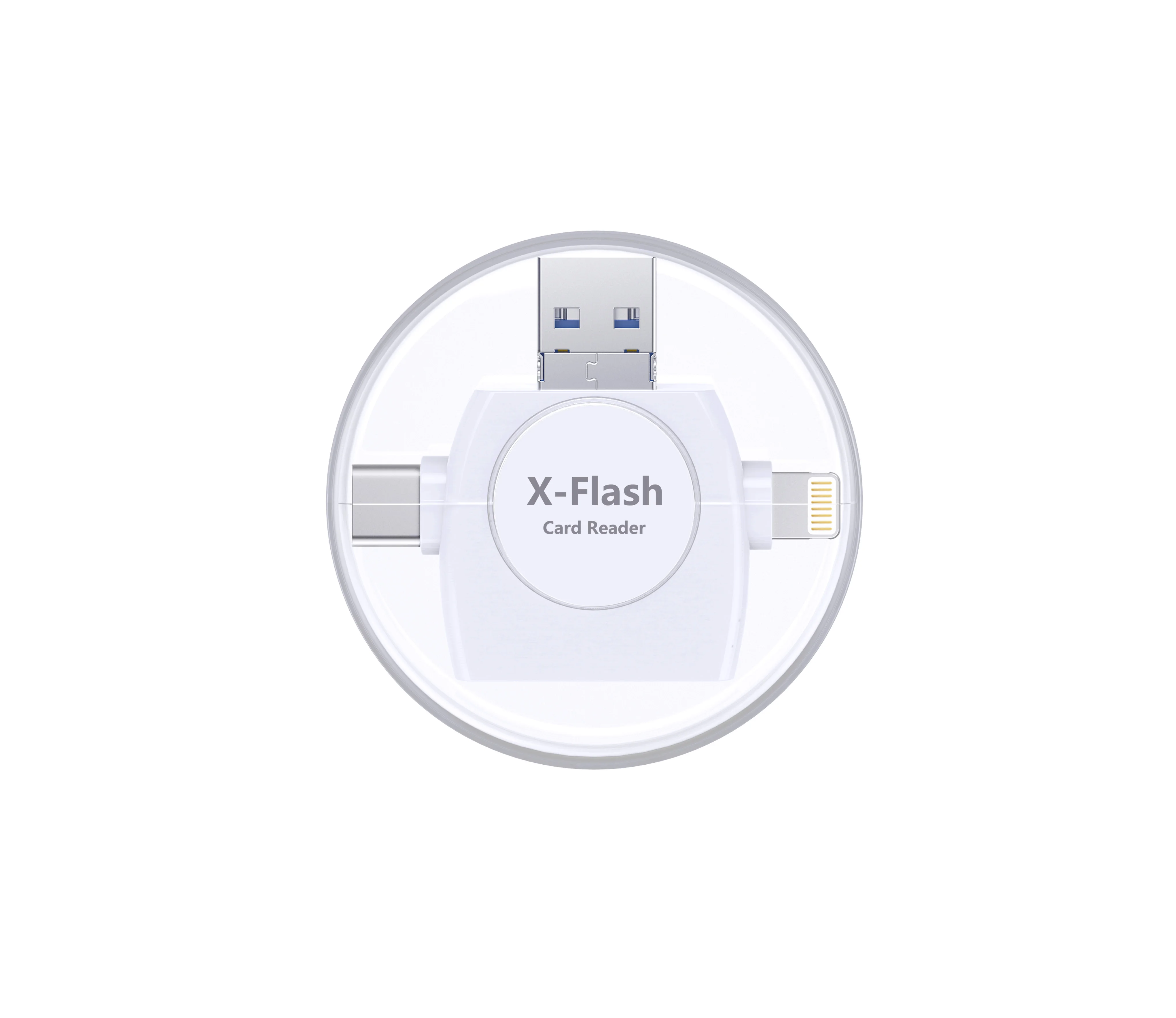 Kawau кард-ридер SD кард-ридер microSD SDHC/SDXC адаптер Micro SD Тип C TF ридер для Lightning iphone ipad и Android телефона - Цвет: Белый