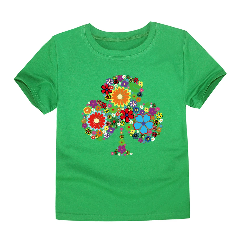 Коллекция года, летняя одежда для детей, Детская футболка с цветочным рисунком, футболки с тремя цветами для маленьких девочек летний топ для девочек, футболка с изображением деревьев