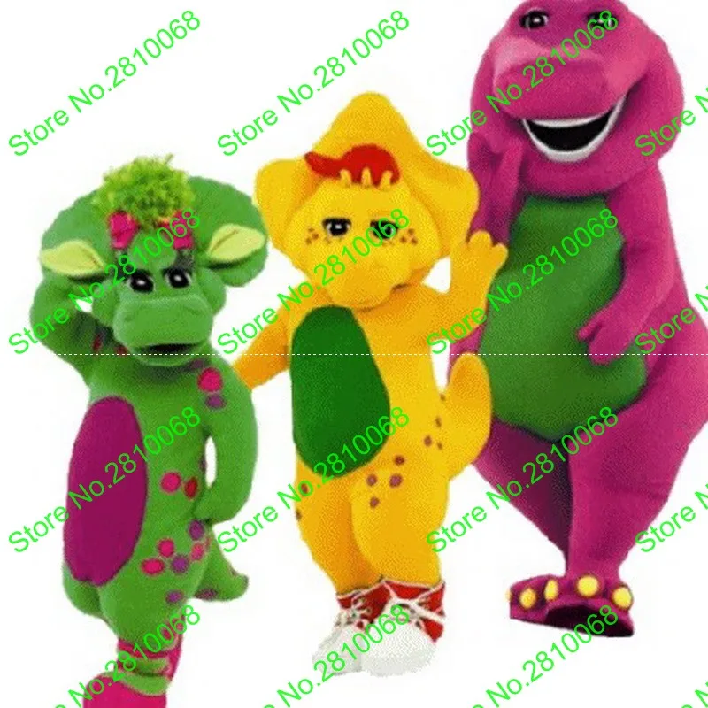

Make EVA Material Helmet Barney dinosaur Mascot Costumes Cartoon Apparel Birthday party Masquerade 1011