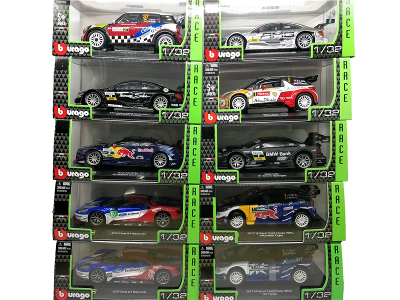 Bburago 1:32 M3 DTM AMG C купе A5 Citroen Elysee DS3 M Sport Ford Fiesta WRC GT 2017 Racing Diecast Model Car|Наземный