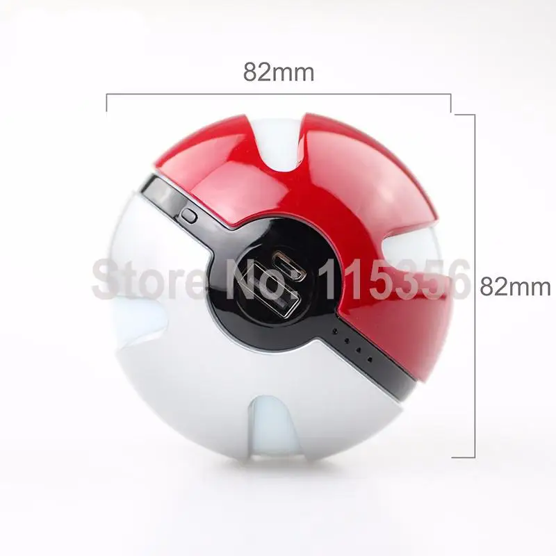 1 шт. Новые поступления: 10000 мАч Pokemon Go Ball power Bank Magic Ball зарядное устройство двойной USB порт для всех телефонов