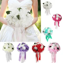Искусственные шелковые цветы букет поролоновые розы свадебный букет Свадебный букет Кружевной декор натуральный жемчуг свадебные цветы