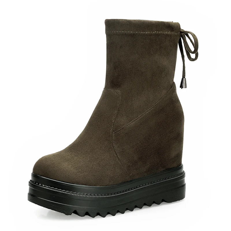 Plattform Keil 42 Mode Waden Black Winter Brown Frauen Große Yb6yf7g