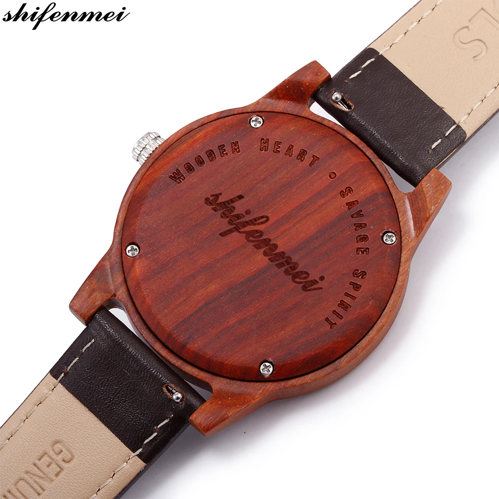 high quality wooden case quartz watch for men unisex fashion wristwatches women ladies casual watches drop shipping genuine leather strap Luminous hands (14)