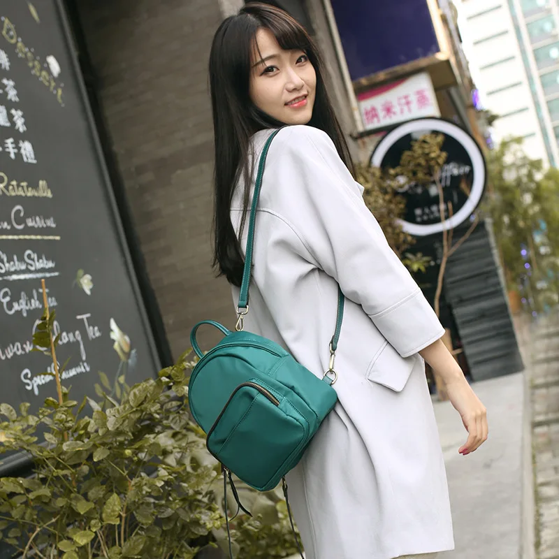 

2019 New Fashion Women Solid Zipper Travel Backpack Female Oxford Travel Bag Anti-theft Cloth Girl Small Mini Backpack OC591