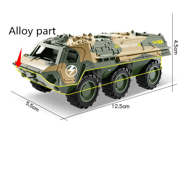 Детский Сплав ABS военная модель моделирование автомобиля Танк транспорт вертолет бронированный автомобиль литье под давлением подарок на день рождения набор игрушек - Цвет: 3.zhuang jia che