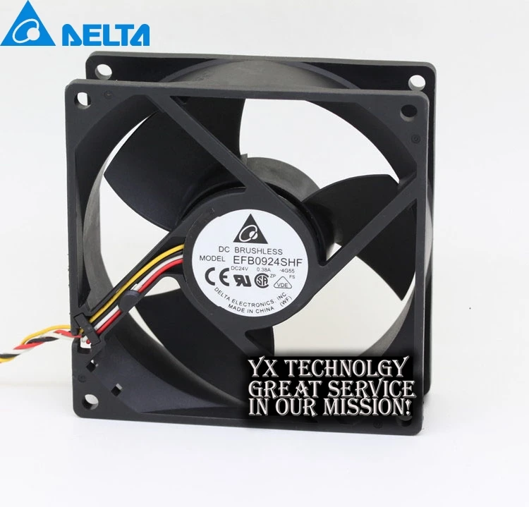 1PC Delta EFB0924SHF 24V 0.38A 90*90*32MM Inverter Cooling Fan - Foto 5