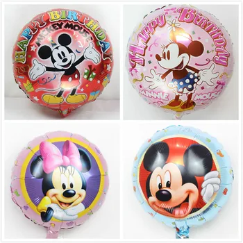 

18inch aluminum foil balloons 50pcs/lot Minnie Mickey helium ballon birthday/wedding decorations children's toys air globos