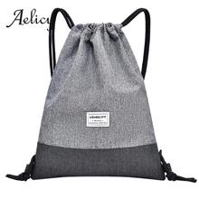 Aelicy oxford alta qualidade drawstring backpack mulheres viagens de fitness esporte corda ombro saco armazenamento pacote bolso(China)