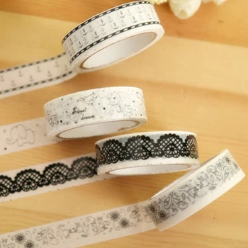 

Diy Decorative Masking Tape 15mm * 10m Cute Scrapbooking Cartoon Adhesive Tape School Stationery Supplies Random 2 Pcs