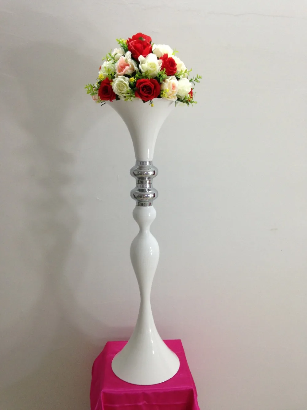 

Height 94cm /37" White Table Flower Vases Wedding Decoration 10PCS/LOT