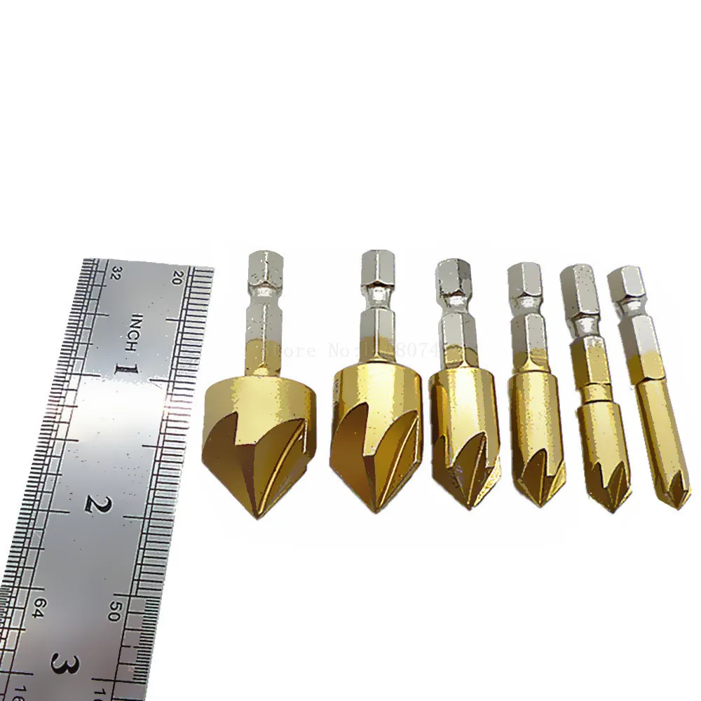 5 Flute Countersink Drill Bit Set 