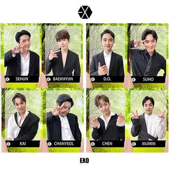 

Kpop 2019 EXO Members PVC Clear Photo Card Chanyeol Baekhyun Kai DO Collective Photocard Cards EXO-L Gift