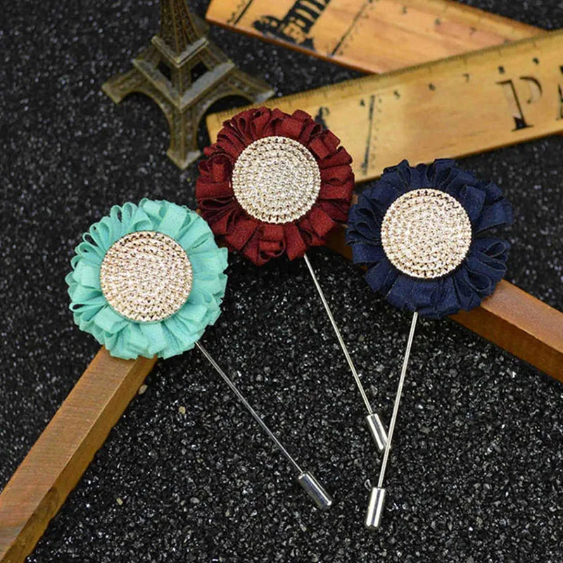 

Mdiger Label Pins Brooches Women Men Sunflower Corsage Brooch Shirts Fabric Brooches Men's Suits Accessories 10 Colors