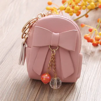 

Simple Women Solid Coin Purses Cute Tassels Korean Black Pink Female Mini Key Coin Purse for Girls