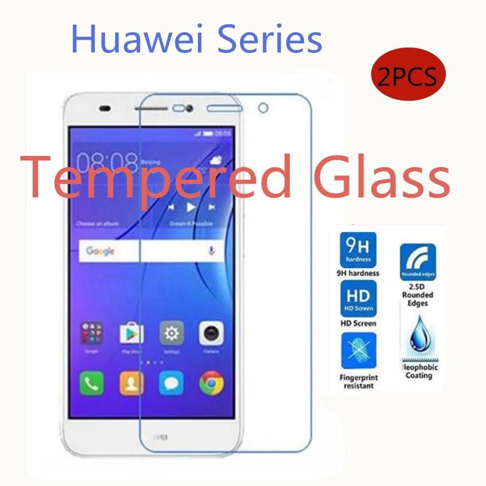 9H закаленное стекло для Huawei Y3 Y5 Y6 2017 Y5II P smart Screen Protector Honor10 7A 6C 6A 7C 7X Pro защитная