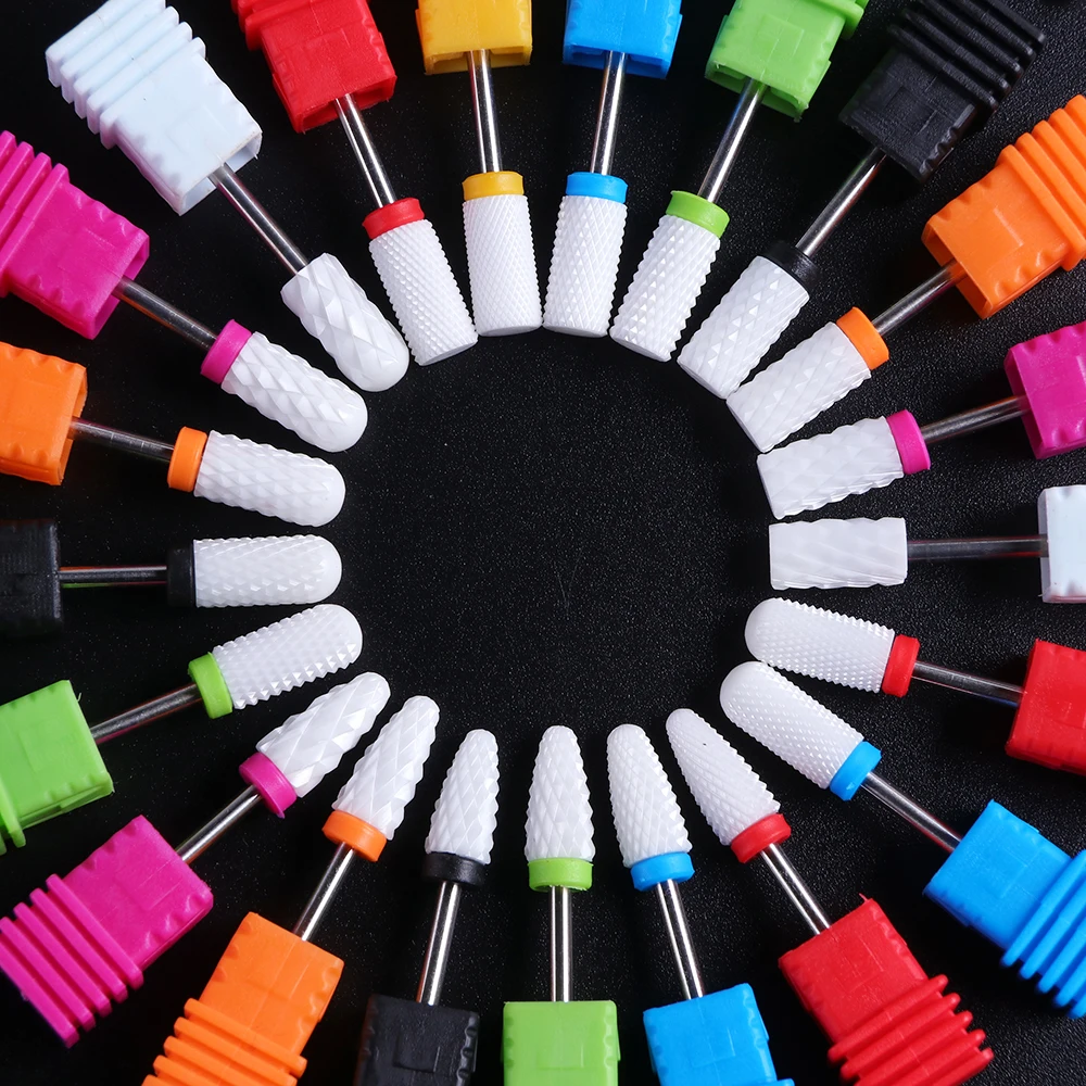 

1pcs Ceramic Nail Drill Bit Milling Cutter Pedicure Tools Electric Clean Manicure Machine Nail Art Accessories Tools JILL01-28