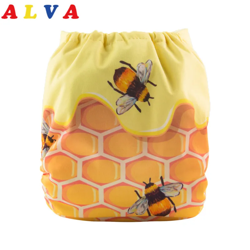 

New Arrival! Alvababy Cloth Diapers Baby New Digital Positioned Reusable Cloth Diaper Nappy with 1pc Microfiber Insert