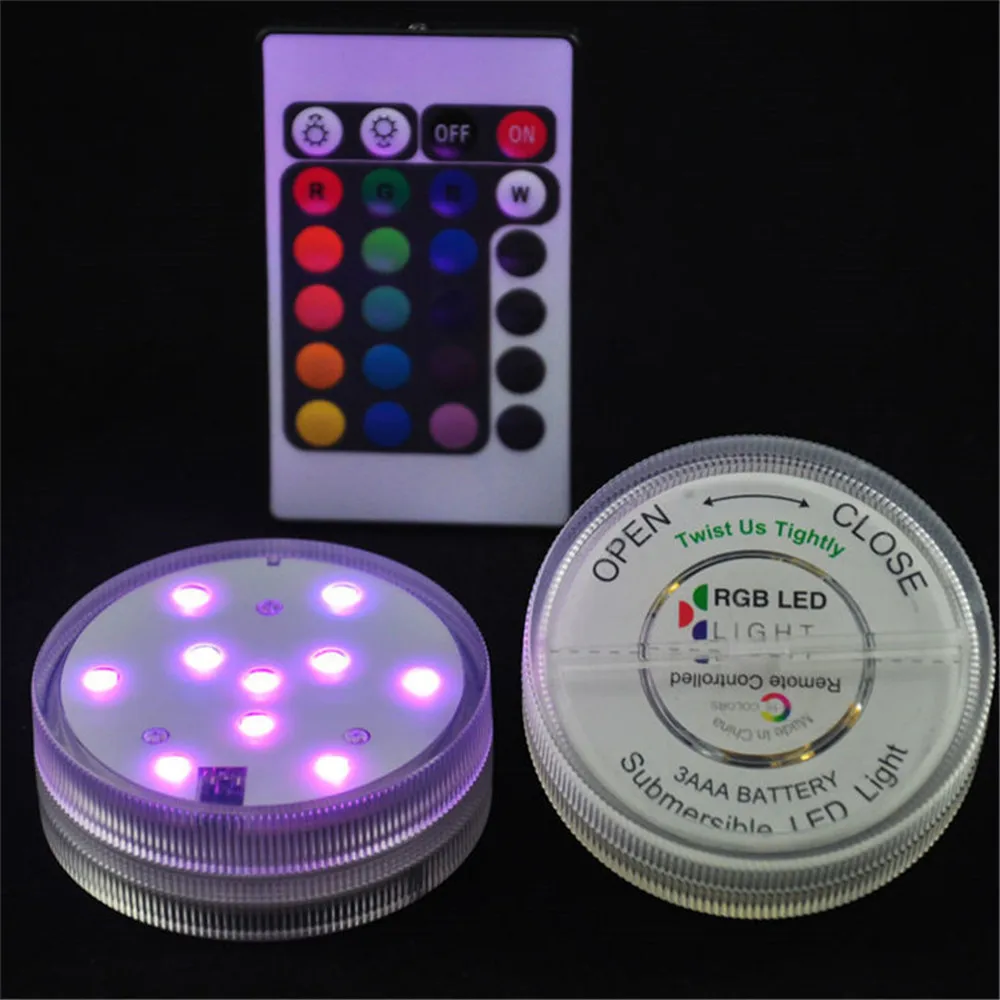 Kitosun подводные светодиодные лампы, RGB многоцветный водостойкий пульт дистанционного управления батарейным питанием ваза-светильник для