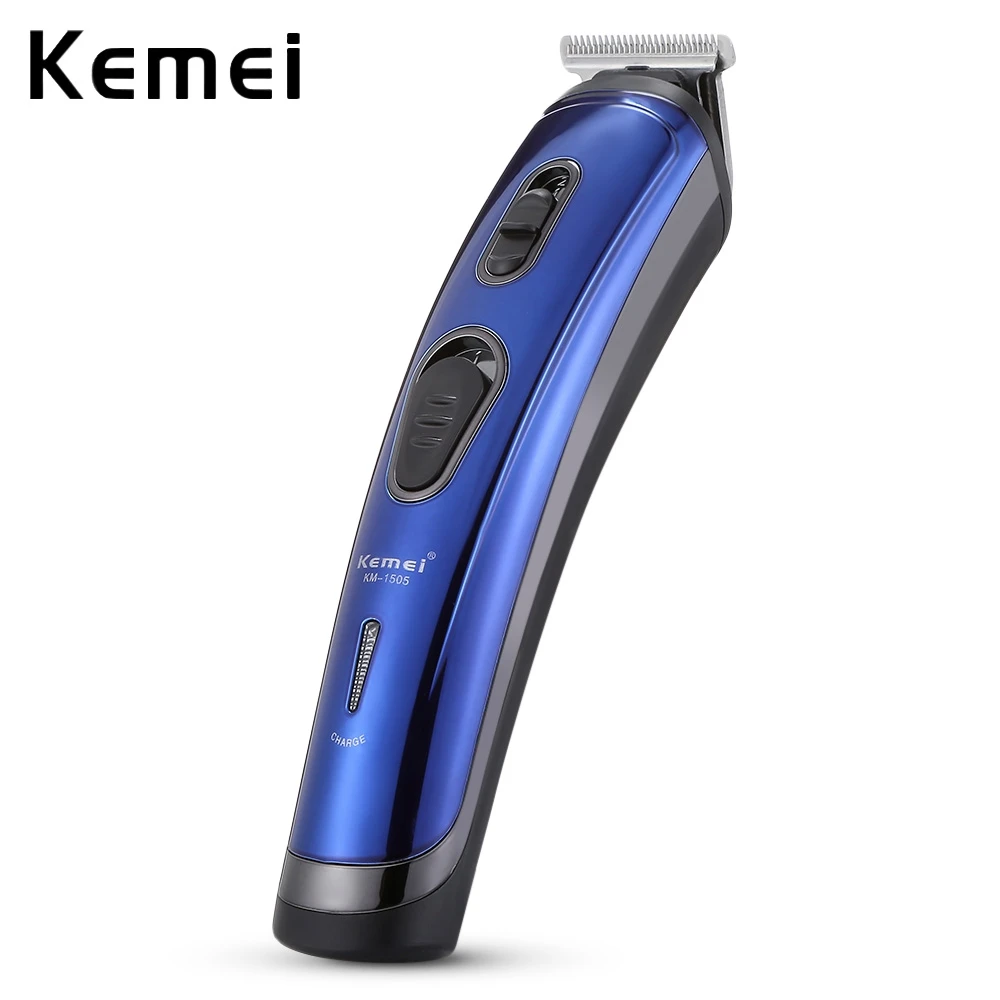 Kemei-1505 профессиональный электрическая машинка для стрижки волос мощный Титан Сталь лезвия волос триммер для укладки стрижка с