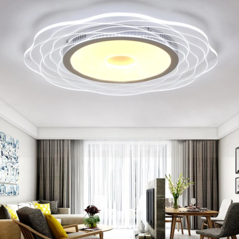 Современные ультра-тонкие светодиодные потолочные светильники круглые акриловые потолочные лампы для гостиной, спальни, гостиничные