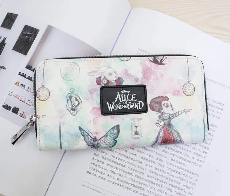 Alice in Wonderland Модный женский кошелек на молнии дизайнерский брендовый кошелек женские вечерние кошельки для женщин