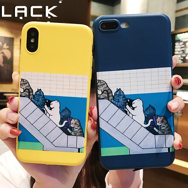 Отсутствие милый мультфильм животных Кошки чехол для телефона iphone х 6 S 7 8 плюс