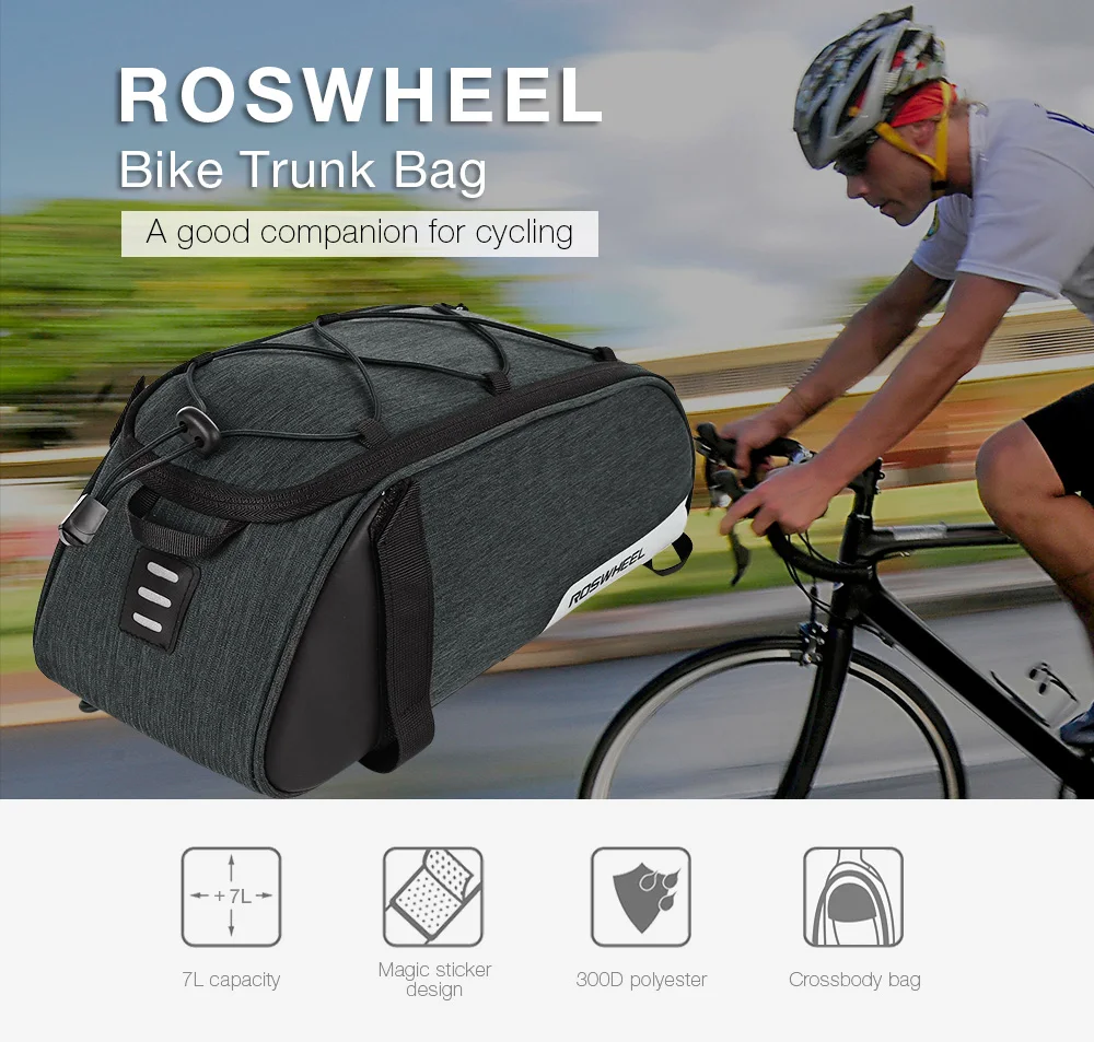 ROSWHEEL 141465 Multifunctional Bike Trunk Bag Commuter Bag