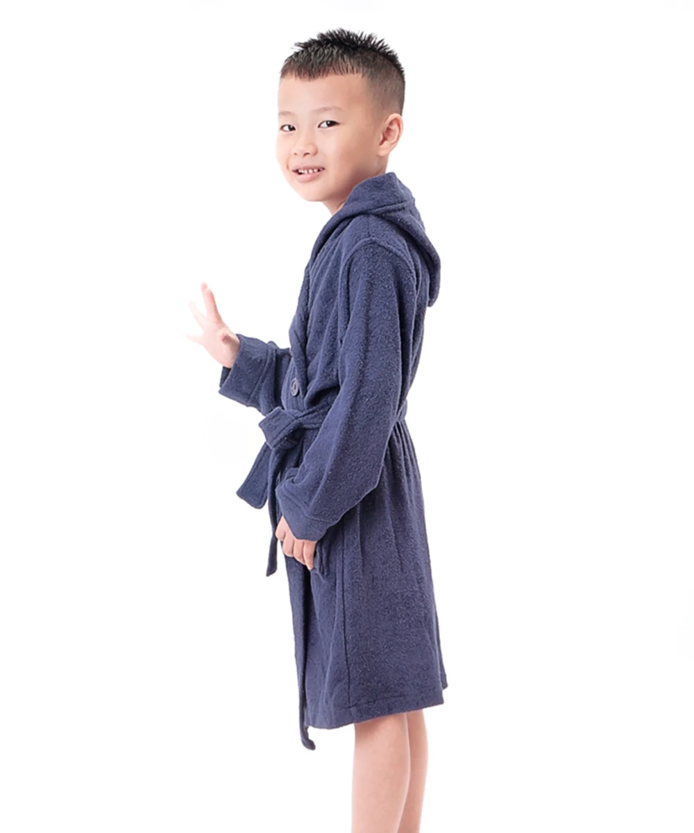 Günstig Modische Bademäntel Kinder Jungen Terry Bademantel kinder Bademantel Bademantel für Mädchen Dressing Nachthemd in Baumwolle Polyester